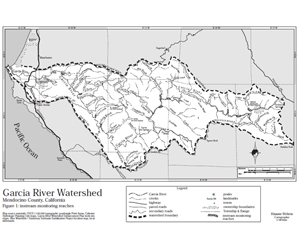 Map of Garcia river watershed